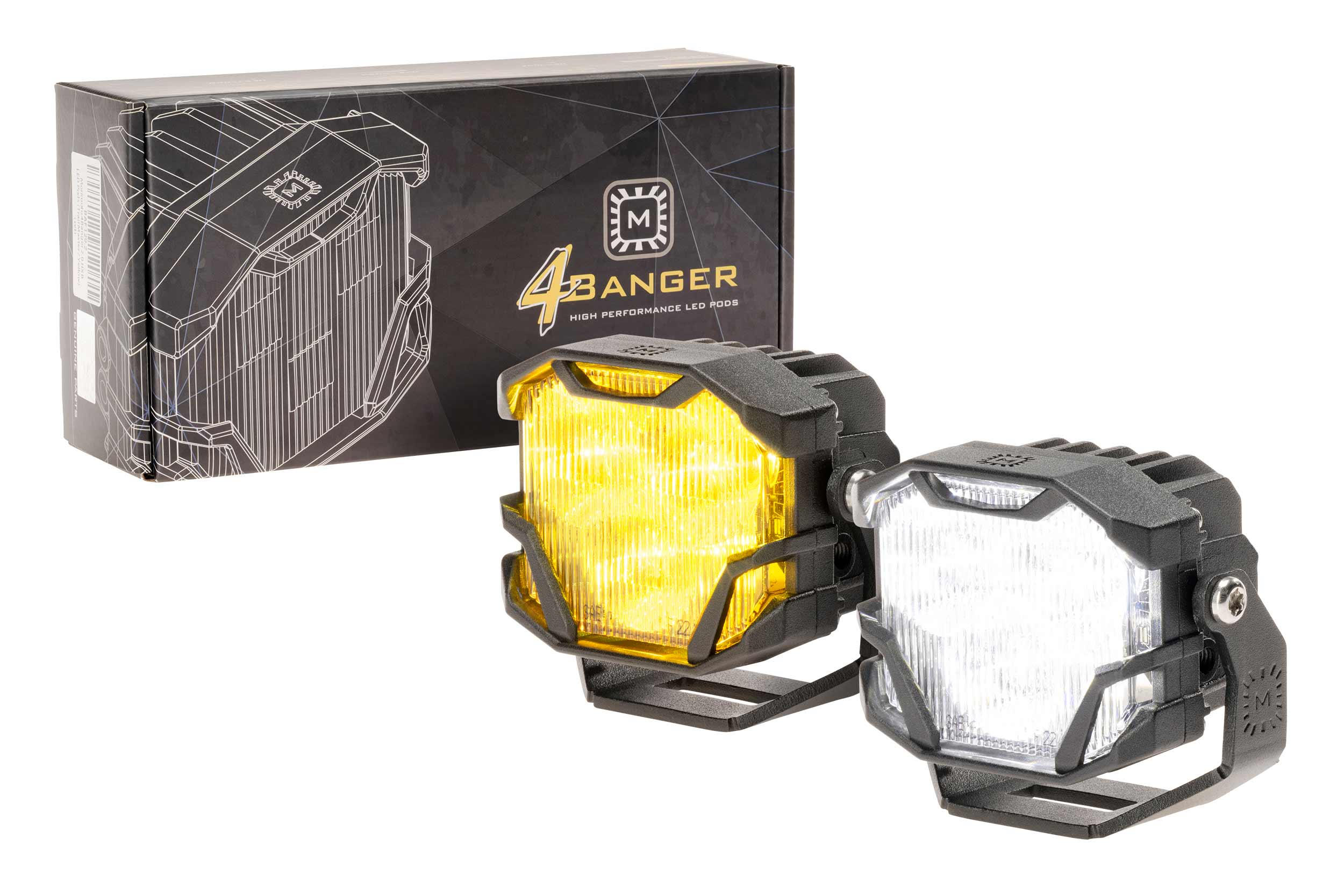 TRS | Morimoto 4Banger LED Pods: HXB Wide Beam | Maximum Width